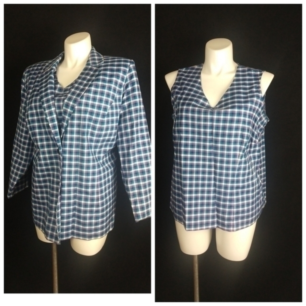 Maggie Barnes Plaid 2-piece Jacket and top